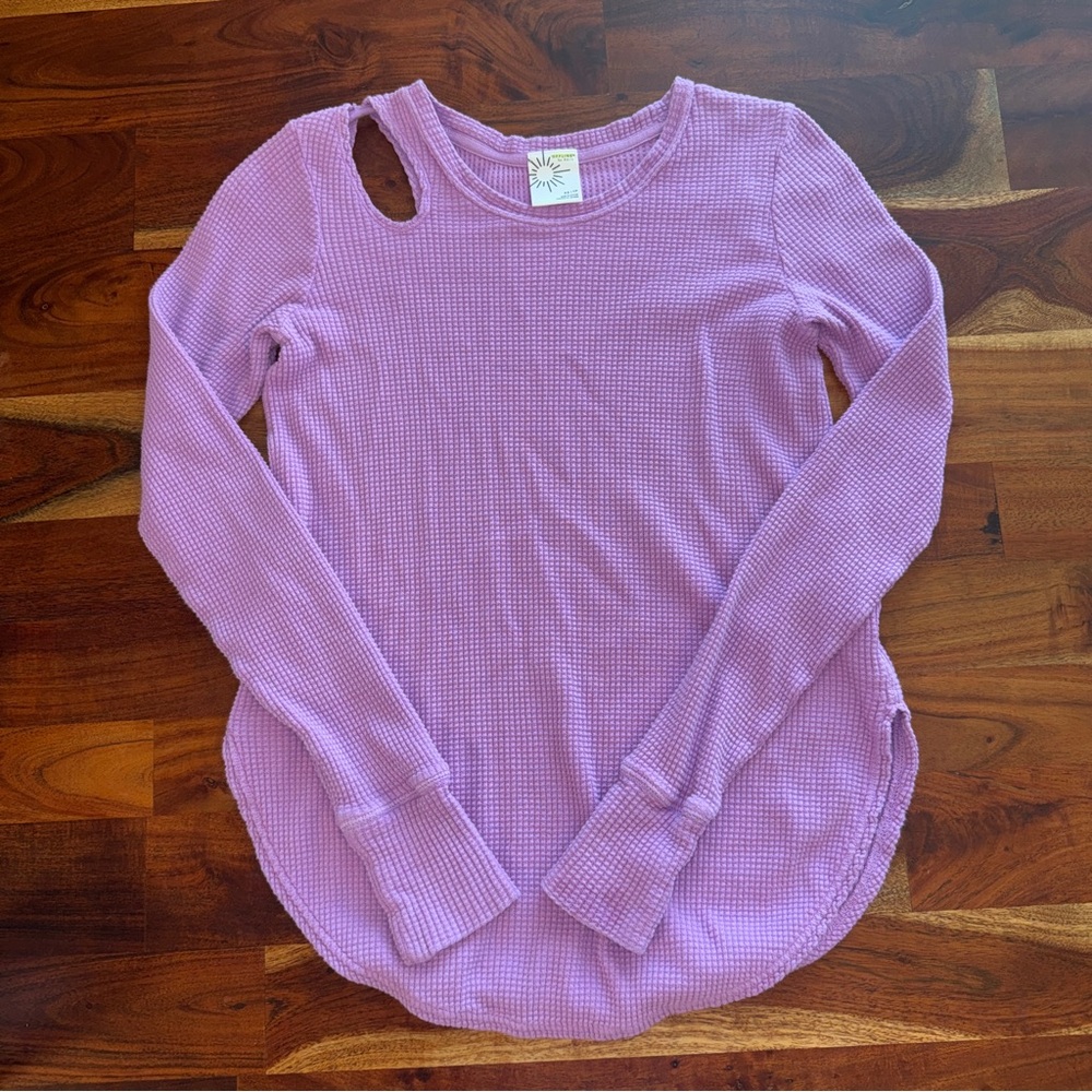Offline by Aerie Waffle Cut Out Shoulder Top